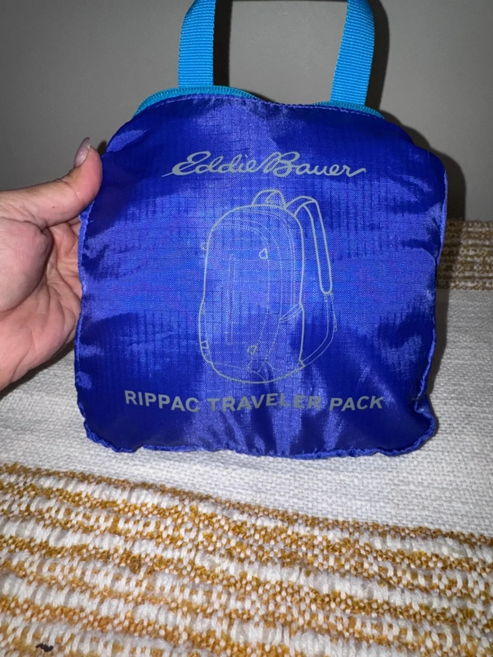 Eddie Bauer Blue & Purple Rippac Traveler Pack Lightweight Daypack